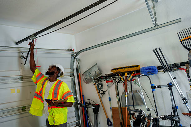Professional Garage Door Maintenance technician working in Ivanhoe, CA